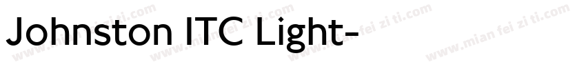 Johnston ITC Light字体转换